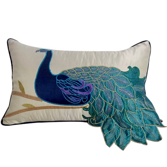 VCTOPS for Bloomingdales Other - VCTOPS for Bloomingdales Pair of Elegant Peacock Silky Satin Pillow Case Covers